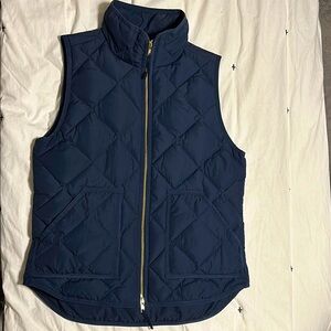 J. Crew navy down vest